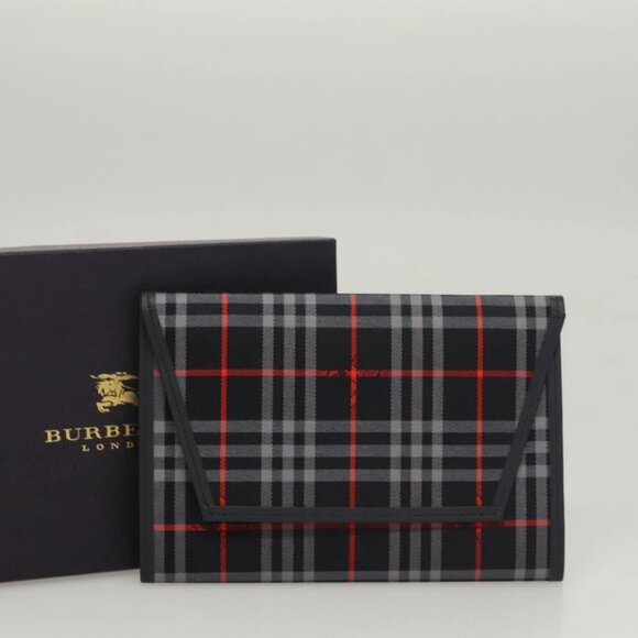 BURBERRY Nova Check Day Planner Cover Canvas Navy Auth - Picture 1 of 15